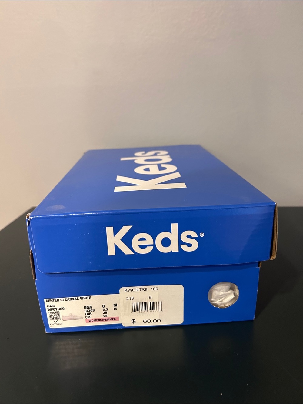 Keds Center III Canvas White Classic Sneaker Size 8 - Picture 3 of 4